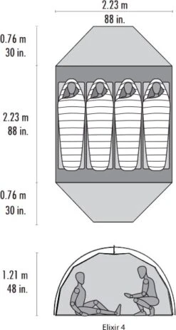 MSR Elixir™ 4 Tent -EventyrGrej Salgsbutik 65100100 2