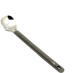 Titanium Long Handle Spoon With Polished Bowl