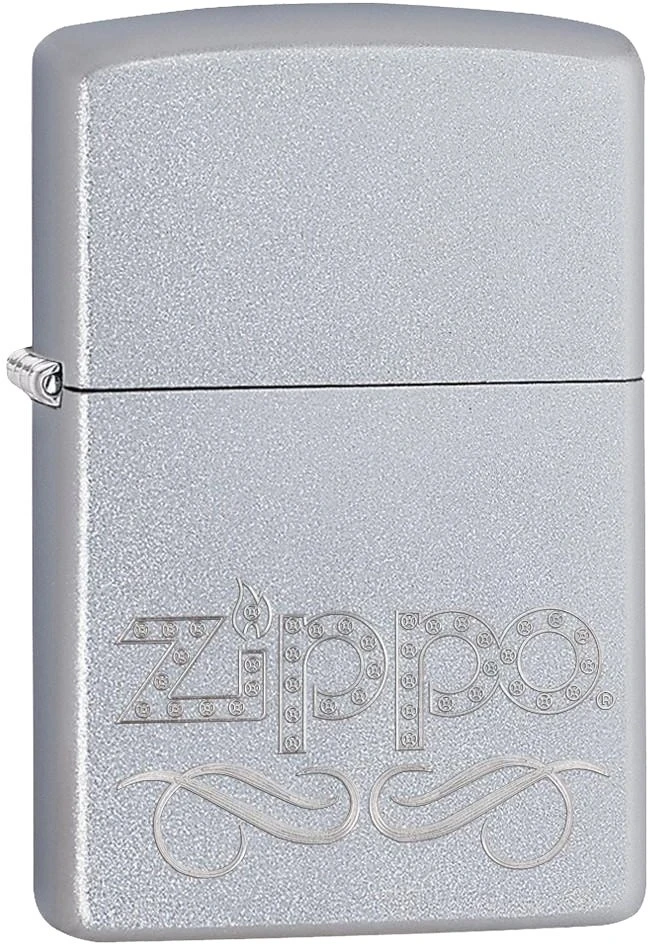 Zippo Scroll Satin Chrome Lighter 3 Zippo Scroll Satin Chrome Lighter