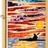 Zippo Kayak Design High Polish Brass Lighter 2 Zippo Kayak Design High Polish Brass Lighter -EventyrGrej Salgsbutik 72600050