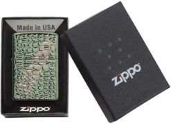 Zippo Alligator Armor® High Polish Green Lighter -EventyrGrej Salgsbutik 72600052 2